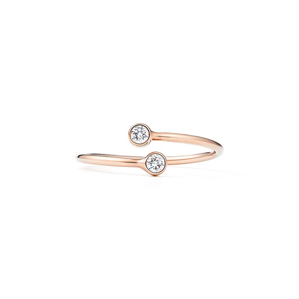 Anel Diamond Hoop em Ouro Rosa com Diamantes--0
