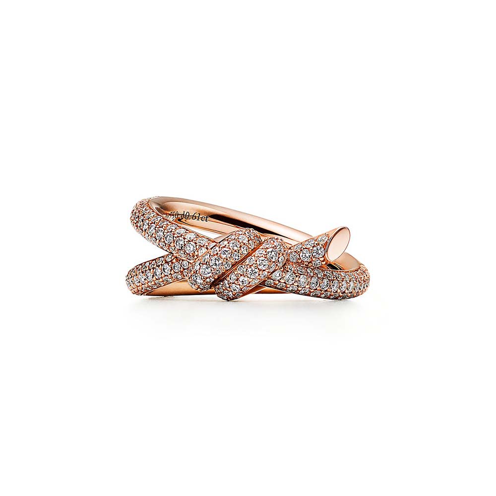 Anel em Ouro Rosa com Diamantes--0