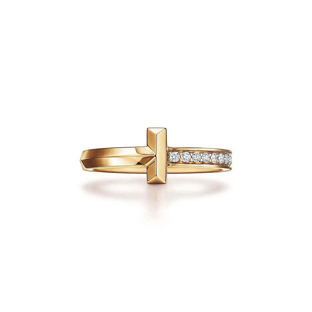 Anel T1 em Ouro Amarelo com Diamantes--0