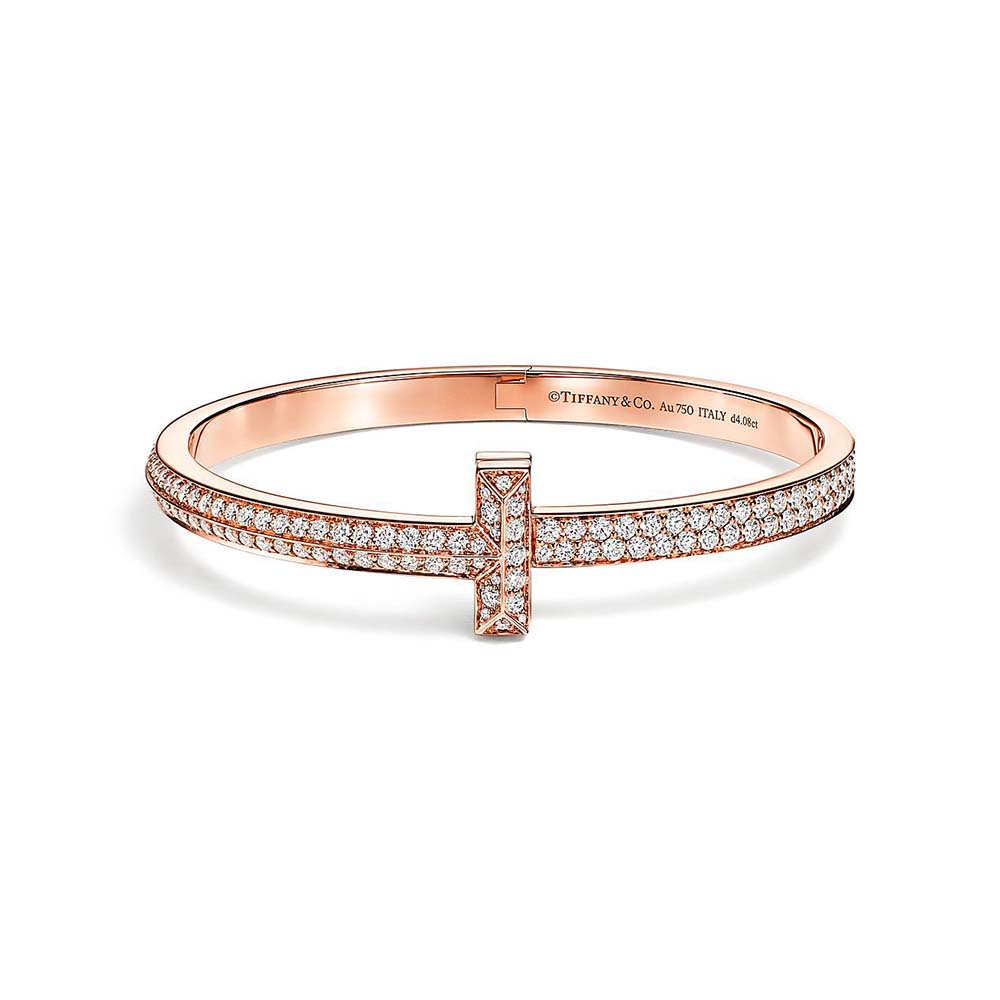 Bracelete T1 em Ouro Rosa com Diamantes--0