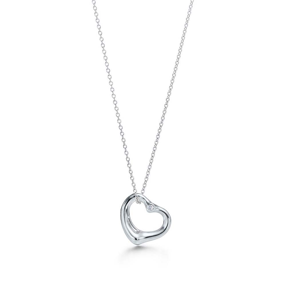 Colar Open Heart em Prata de Lei com Diamantes--0