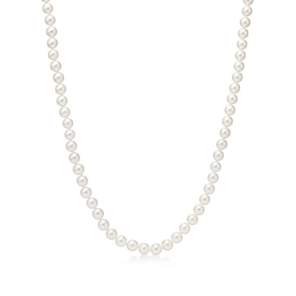 Colar Tiffany Essential Pearls em Ouro Branco com Pérolas--0
