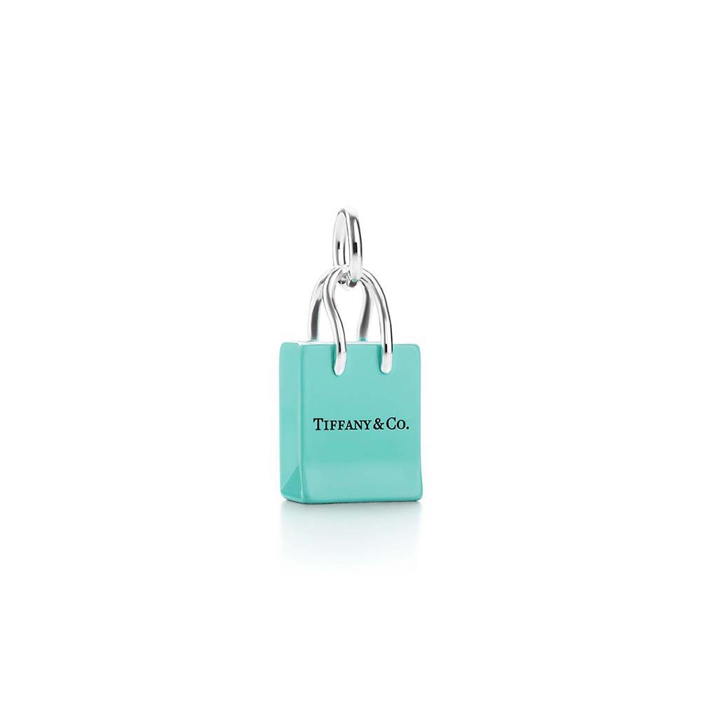 Pingente Sacola de Compras Tiffany & Co® em Prata de Lei com Acabamento Esmaltado--0