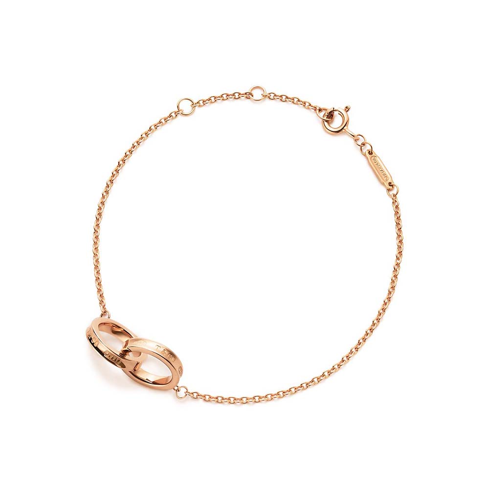 Pulseira Interlocking Circles em Ouro Rosa--0