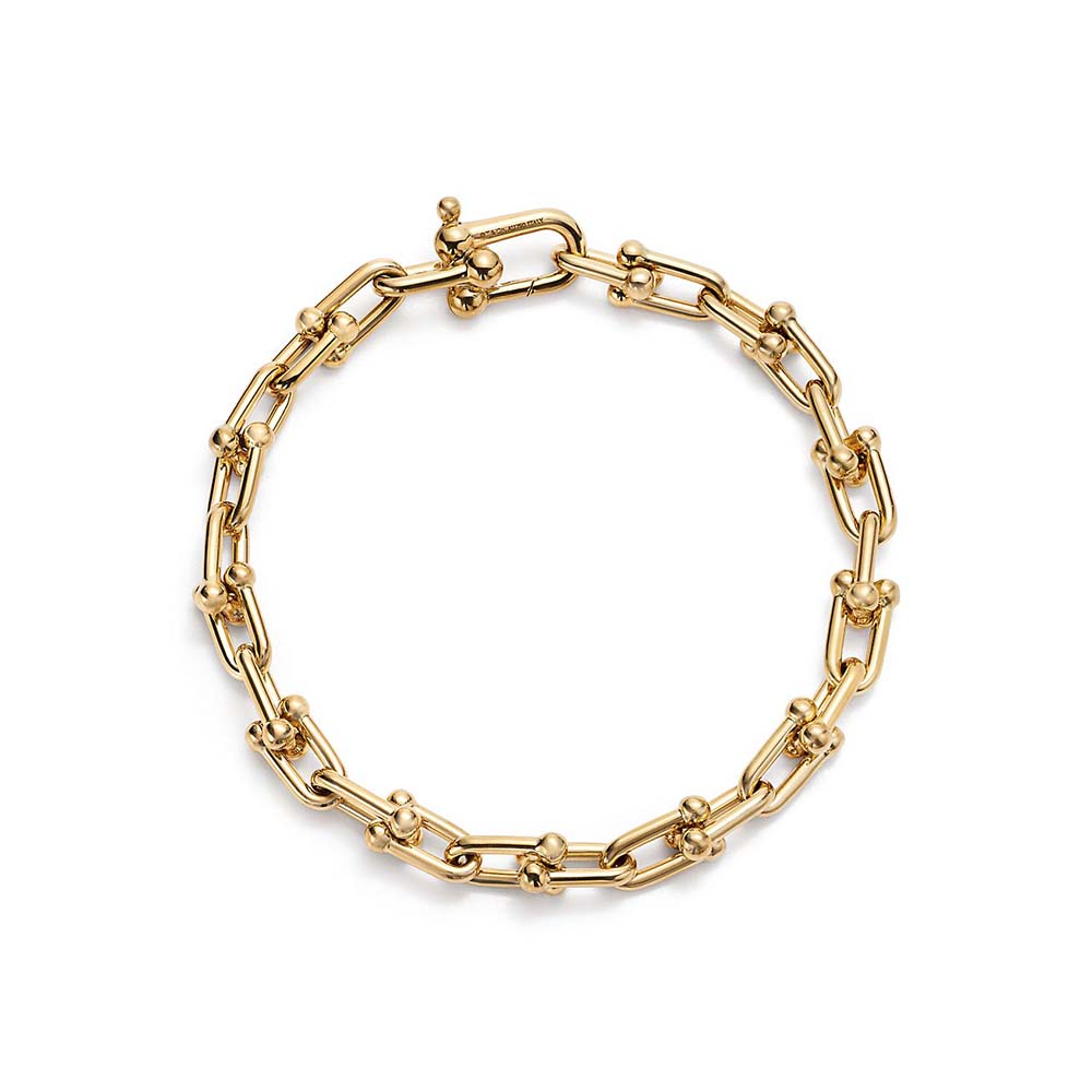 Pulseira de Elos Pequenos em Ouro Amarelo--0