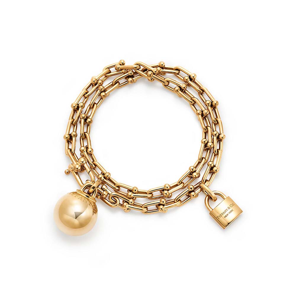 Pulseira de Duas Voltas em Ouro Amarelo--0