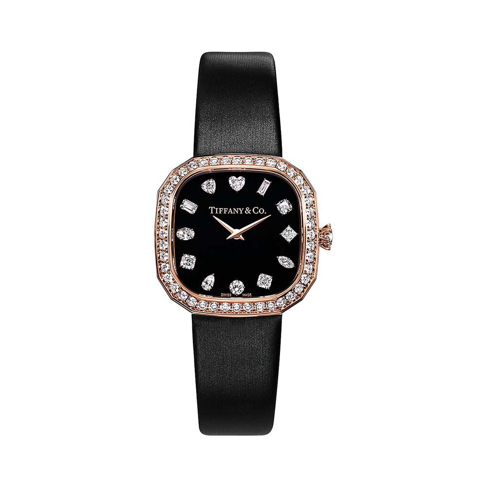 Relógio em Ouro Rosa com Diamantes--0