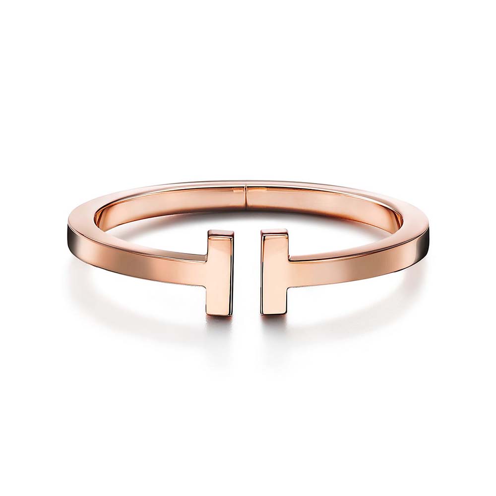 Bracelete T Square em Ouro Rosa--0