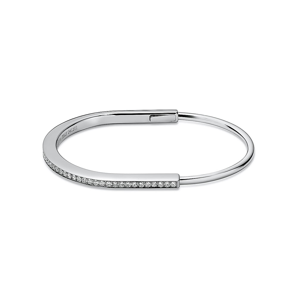 Bracelete Narrow em Ouro Branco com Diamantes--0