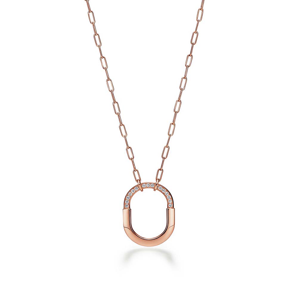 Colar em Ouro Rosa com Diamantes--0