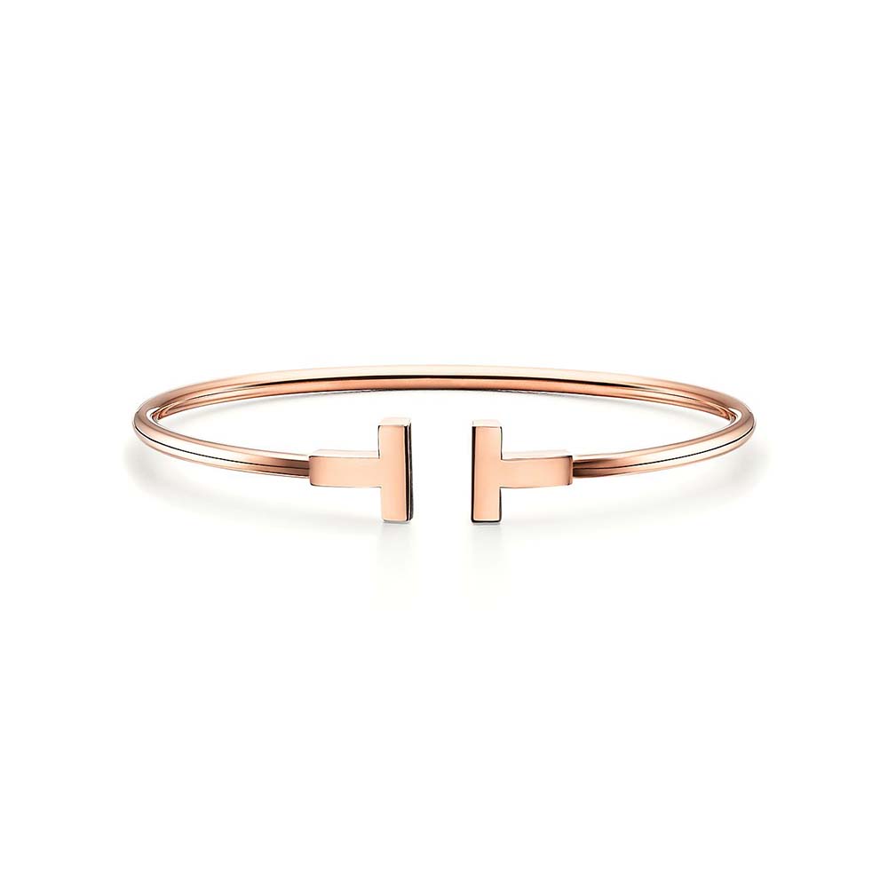 Bracelete T Wire em Ouro Rosa--0